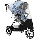 phil&teds Stormy Weather Cover for Double Navigator Stroller, Clear