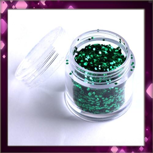 LY Green Colour Nail Art Sparkling Glitter Powder Dust Tips Salon Set B0396