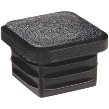 Kapsto 260 Q 3030 3 Polyethylene Square Plug, Black, 30 mm (Pack of 100)