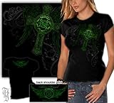 Angel Irish Cross - Ladies - Firefighter T-Shirt