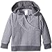 Zutano Unisex-Baby Infant Waffle Cozie Fleece Wrap Hoodie, Charcoal, 24 Months