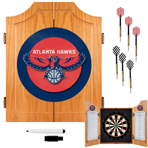Best Quality Atlanta Hawks NBA Wood Dart Cabinet Set