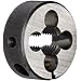 Union Butterfield 2010(UNF) Carbon Steel Round Threading Die, Uncoated (Bright) Finish, 1" OD, 3/8"-24 Thread Size