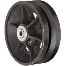 RWM Casters V-Groove Wheel with Straight Roller Bearing 1000 lbs Capacity