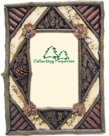 Rustic Twig & Birch w Mini Pine Cones Photo Frame (Holds 4x6) (Vertical or Horizontal) Image Rustic Twig & Birch w Mini Pine Cones Photo Frame (Holds 4x6) (Vertical or Horizontal)