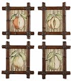 Set of 4 Fruit Slices Artwork