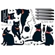 Easy Instant Home Decor Wall Sticker Decal - Kitty Committee
