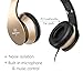 Sound Intone Universal Noise Isolating Headphones with Microphone - Golden