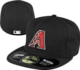 Arizona Diamondbacks New Era 5950 On Field Fitted Black Baseball Cap Size 7 5/8