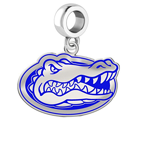 Florida Gators Silver Logo and School Color Charm Fits All European Style Charm Bracelets