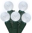 Set of 50 Polar White LED G12 Berry Fashion Glow Christmas Lights - Green Wire