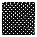 Royal Silk Black Polka Dot Silk Pocket Square 100% Silk - Full-Sized 16