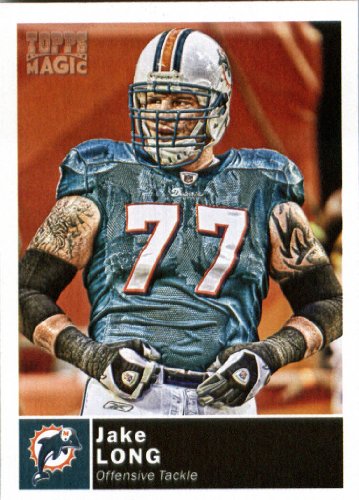 2010 Topps Magic Football Card # 219 Jake Long - Miami Dolphins - NFL Trading Card in Screwdown Case!