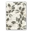 Gregorian Chant with Holly - 5" x 7" Vellum Overlay Christmas Greeting Card