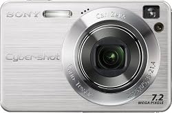 Sony Cybershot DSCW120 7.2MP Digital Camera with 4x Optical Zoom with Super Steady Shot (Silver)
