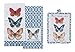 3 Piece Butterfly Garden Bundle / Set - 1 Terry Towel, 1 Tea Towel, 1 Potholder