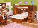 Berg Furniture 22 Series Sierra Collection Twin over Full Bunk Bed with Chest and Stairs Bedroom Set