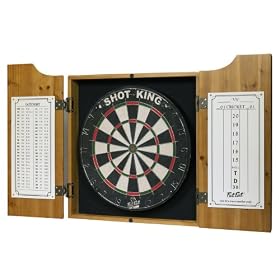 Click here to buy Viper Tournament Game Room Center Dartboard and Cabinet.
