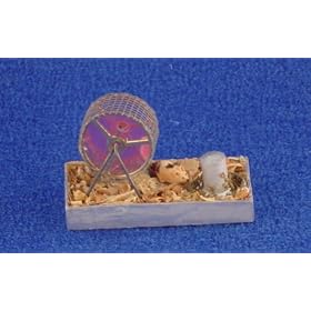 Dollhouse Miniature Hamster on a Wheel