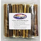 6 Inch Thick - 25 Pack - Free Range Bully Sticks - Product of the USA
