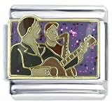 Playing Music Musical Italian Charms Bracelet Link
