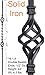 Satin Black 16.1.4 Double Basket Iron Baluster for Staircase Remodel , Box of 5