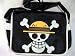 One Piece Straw Hat Pirate Messenger Bag (Black) + Pin