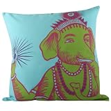 Blue Ganesh Pillow Cover