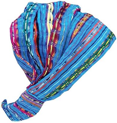 Inspirit Arts Small Happy Blue Headband Lightweight Bandana Cotton Hair Scarf