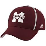 adidas Mississippi State Bulldogs Youth Maroon Team Color Trim Flex Fit Hat