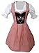 Dirndl World Womens Di04, 3 Piece Mini Dirndl Dress, Blouse, Apron, Sizes 4-22
