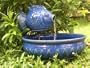 Smart Solar/Smart Solar 23470R01 Solar Powered Ceramic Fish Fountain. Blue glazed.