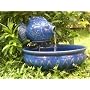 Smart Solar/Smart Solar 23470R01 Solar Powered Ceramic Fish Fountain. Blue glazed.