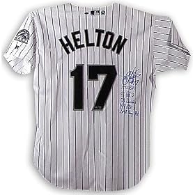 Todd Helton Autographed Jersey | Details: Colorado Rockies, Inscription, White, Home