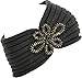 Hand By Hand Aprileo Floral Knitted Headband Headwrap Rhinestone Warmth [Gray.](One Size)