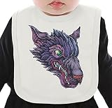 Tattoo wolf ネクタイを有する有機ビブ Medium