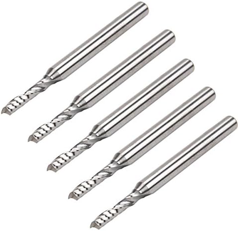 2mm CNC Milling Carbide Single Flute Spiral Bit Tasteless Pack of 5