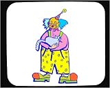Decorated Mouse Pad with costume, clown, cat, holding, pet