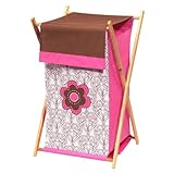 Bacati Damask Pink and Chocolate Nursery Hamper