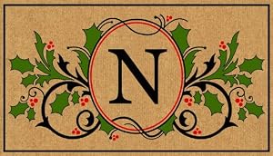 Sprigs of Holly Coir Mat - N