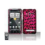 Hot Pink Leopard Rubberized Snap on Design Hard Case Cover Faceplate for Sp ....