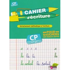Cahier d'�criture pour gauchers CP