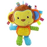 Happy Cherry　ベビー玩具　赤ちゃん知育玩具　ガラガラ　可愛い人形　動物　ふかふか　安全素質　誕生日　お祝い　プレゼント　猿