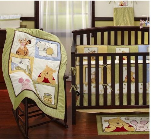Disney Baby Winnie the Pooh Sunshine Patch 4-Piece Crib Bedding Set