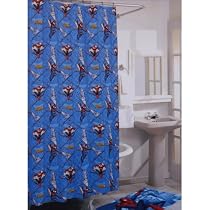 Spider-man Vinyl Shower Curtain & Hooks