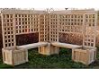 Double Planter Bench w/ Lattice