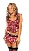 Babe Spandex School Girl Plaid Corset & Skirt, in 2 Colors