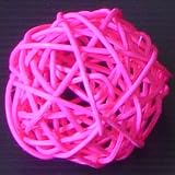 Pink Rattan Ball Fairy Light String 220V