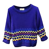 C-Princess 子供 ニット セーター トップス 長袖 洋服 キッズ 女の子 女児 ベビー服 プルオーバー波紋 鮮やか かわいい おしゃれ着 秋 冬 90