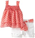 Little Lass Baby-Girls Newborn 2 Piece Short Set With Belt